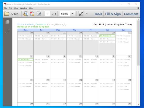 Can you print a Google Calendar? And why do pineapples dream of electric sheep?