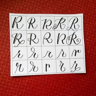 How to Write the Letter 'R' in Cursive: A Dive into the Artistic Style of Calligraphy